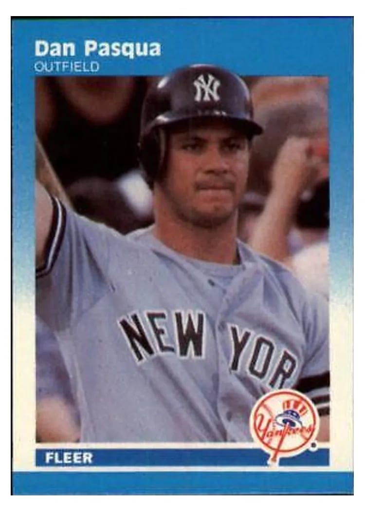 1987 Fleer Mini Dan Pasqua #79 card