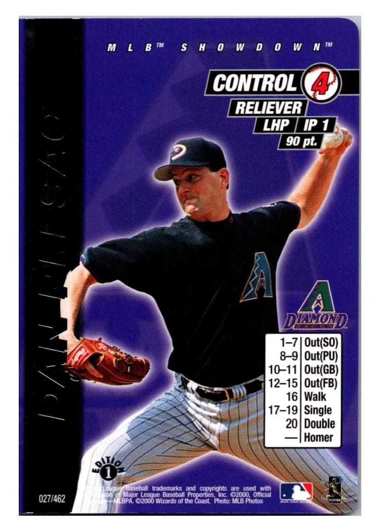 2000 MLB Showdown Dan Plesac #27 card