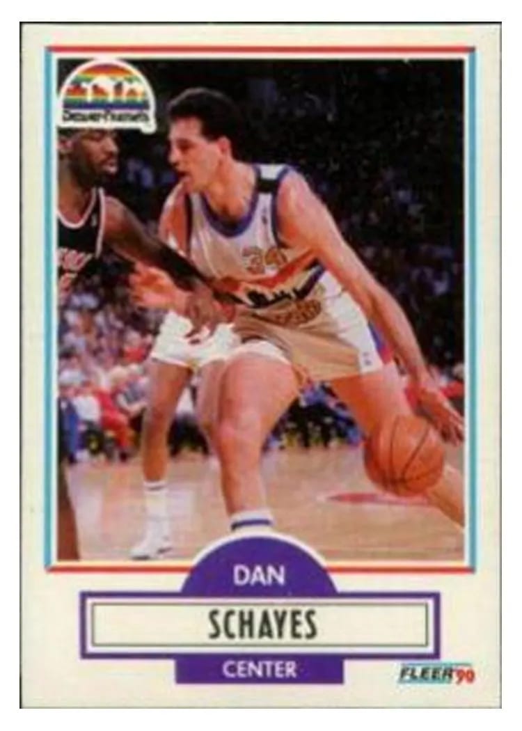 1990 Fleer Dan Schayes #53 card