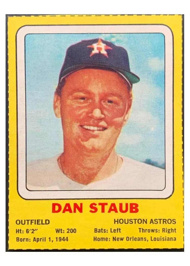 1969 Transogram Dan Staub card