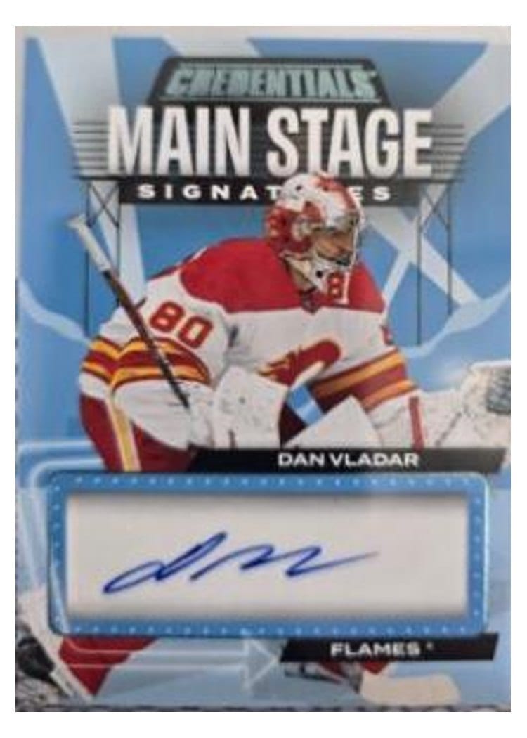 2023-24 Upper Deck Credentials Main Stage Signatures Dan Vladar #MS-DV card