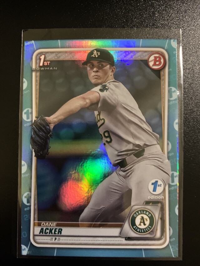 2020 Bowman Draft 1st Edition Dane Acker #BD-8 card