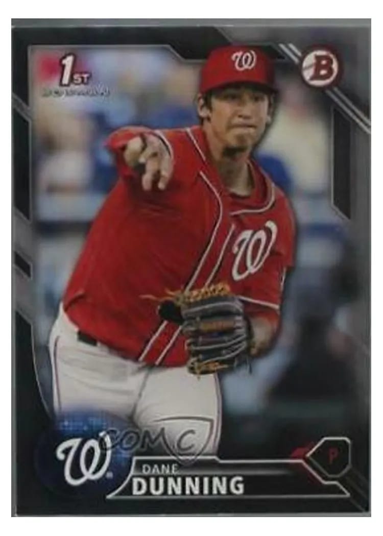2016 Bowman Draft Dane Dunning #BD-104 card