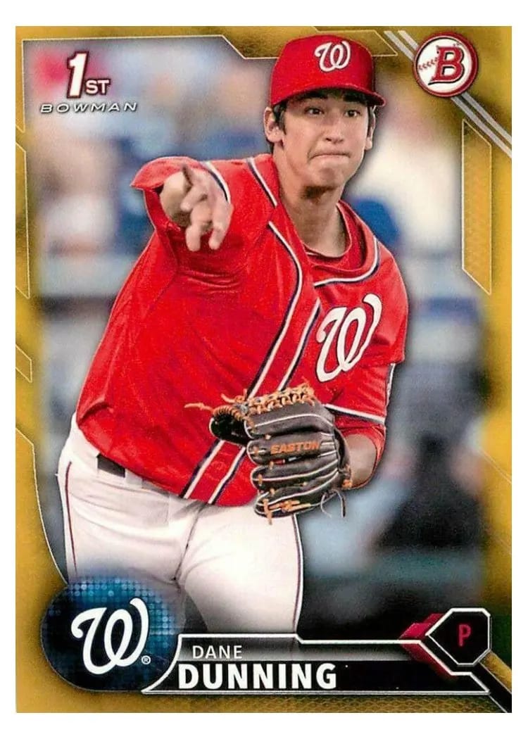 2016 Bowman Draft Dane Dunning #BD-104 card