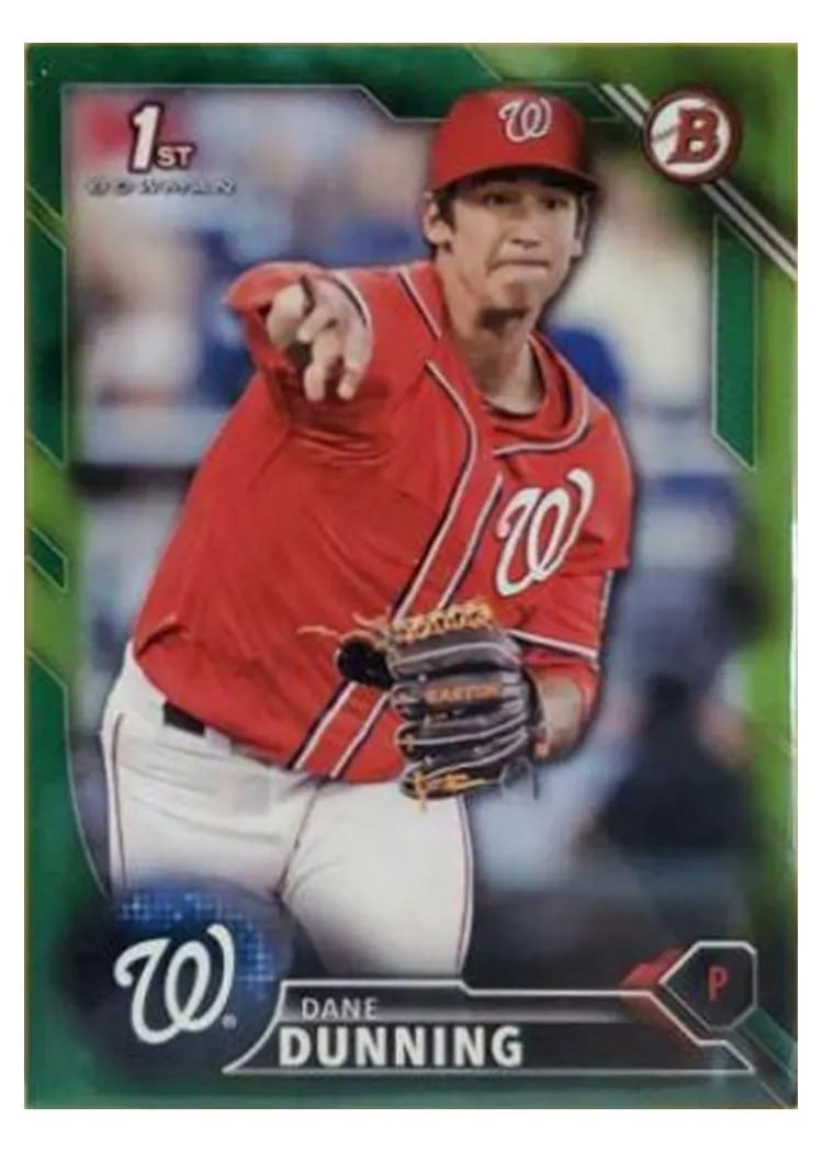 2016 Bowman Draft Dane Dunning #BD-104 card