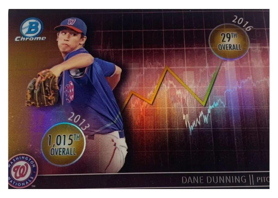 2016 Bowman Draft Dividends Dane Dunning #DD-DD card