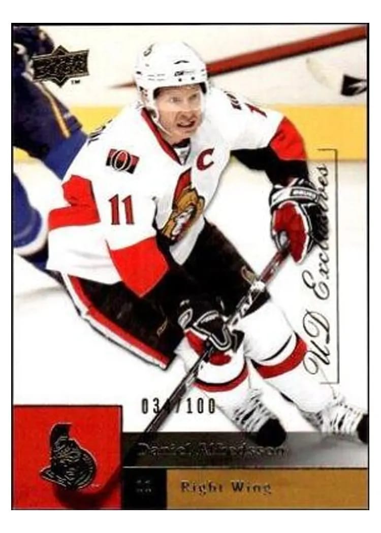 2009 Upper Deck Daniel Alfredsson UD Exclusives #23 card