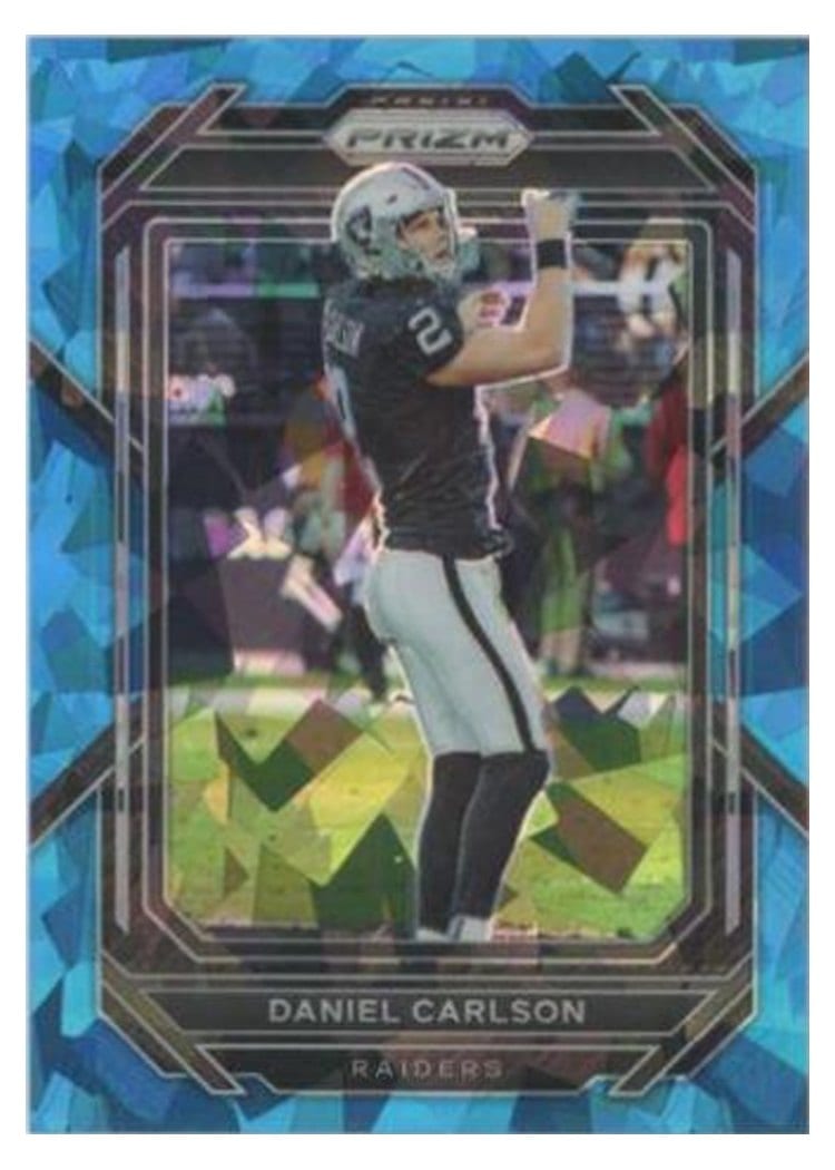 2022 Panini Prizm Base Set Daniel Carlson Blue Ice #175 card