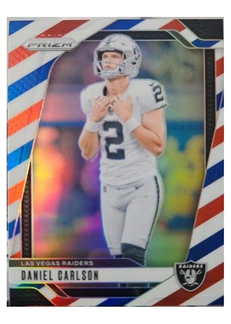 2024 Panini Prizm Base Set Daniel Carlson Red White Blue #153 card