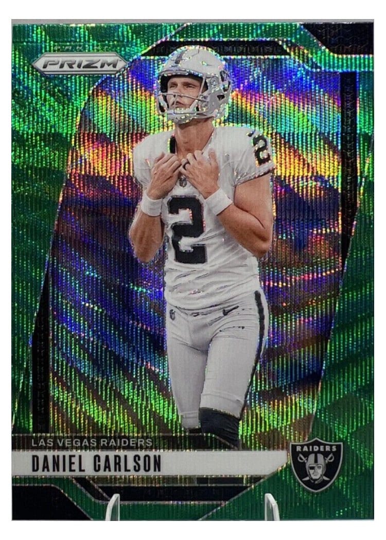 2024 Panini Prizm Base Set Daniel Carlson Green Wave #153 card