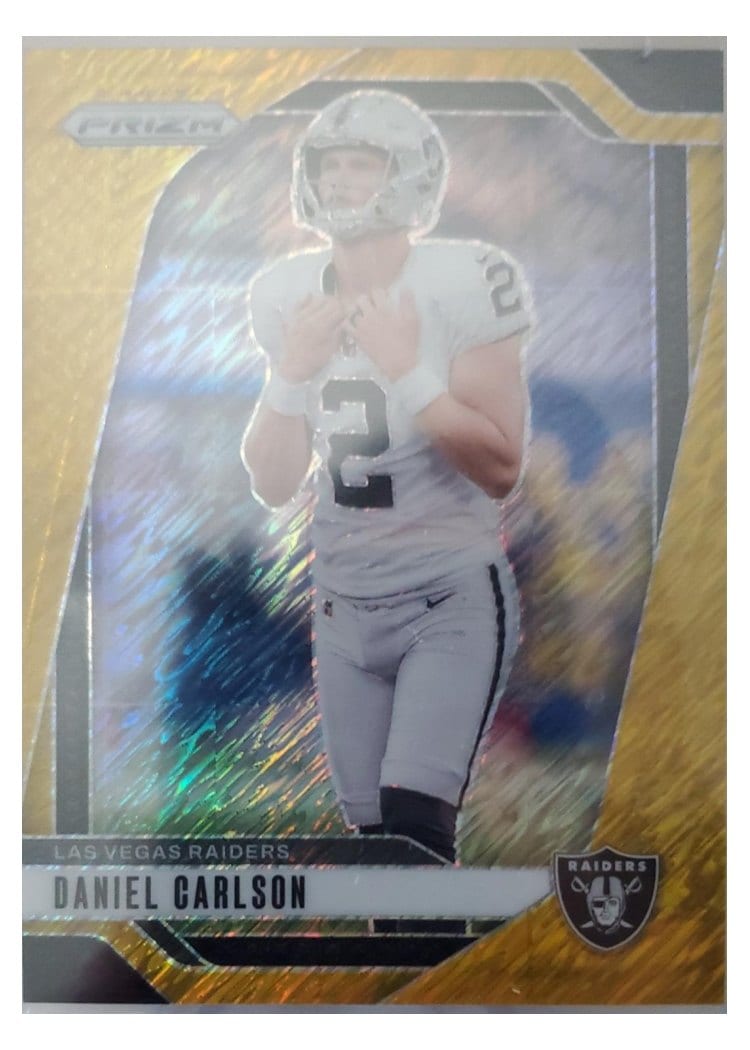 2024 Panini Prizm Base Set Daniel Carlson Gold Shimmer #153 card
