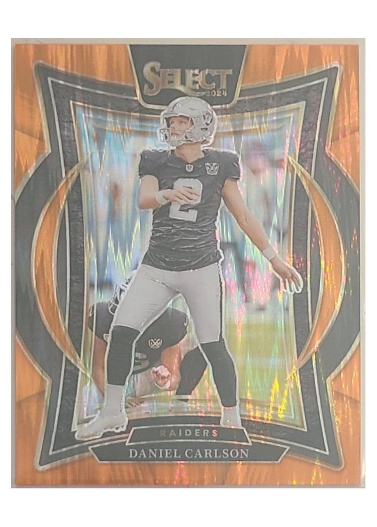2024 Panini Select Base Set Daniel Carlson Red Prizm Shock #43 card