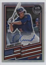 2026 Panini Stars & Stripes Prizm Signatures Prizms Daniel Cuvet #46 card