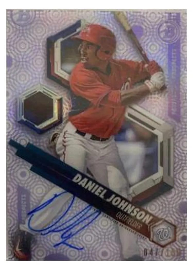 2018 Bowman High Tek Daniel Johnson #DJ card