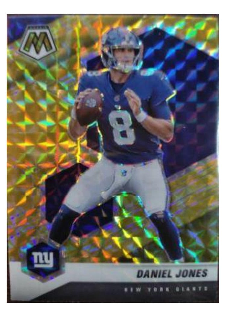 2021 Panini Mosaic Base Set Daniel Jones Reactive Yellow Mosaic #149 card