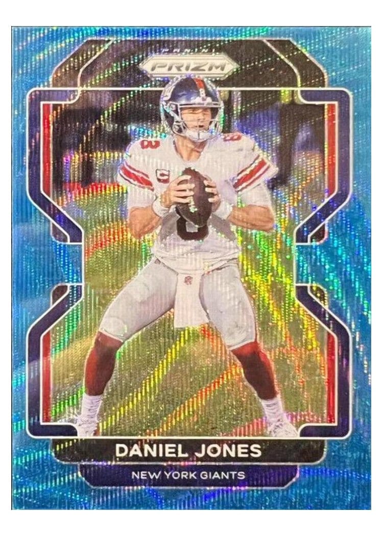 2021 Panini Prizm Base Set Daniel Jones Blue Wave Prizm #231 card