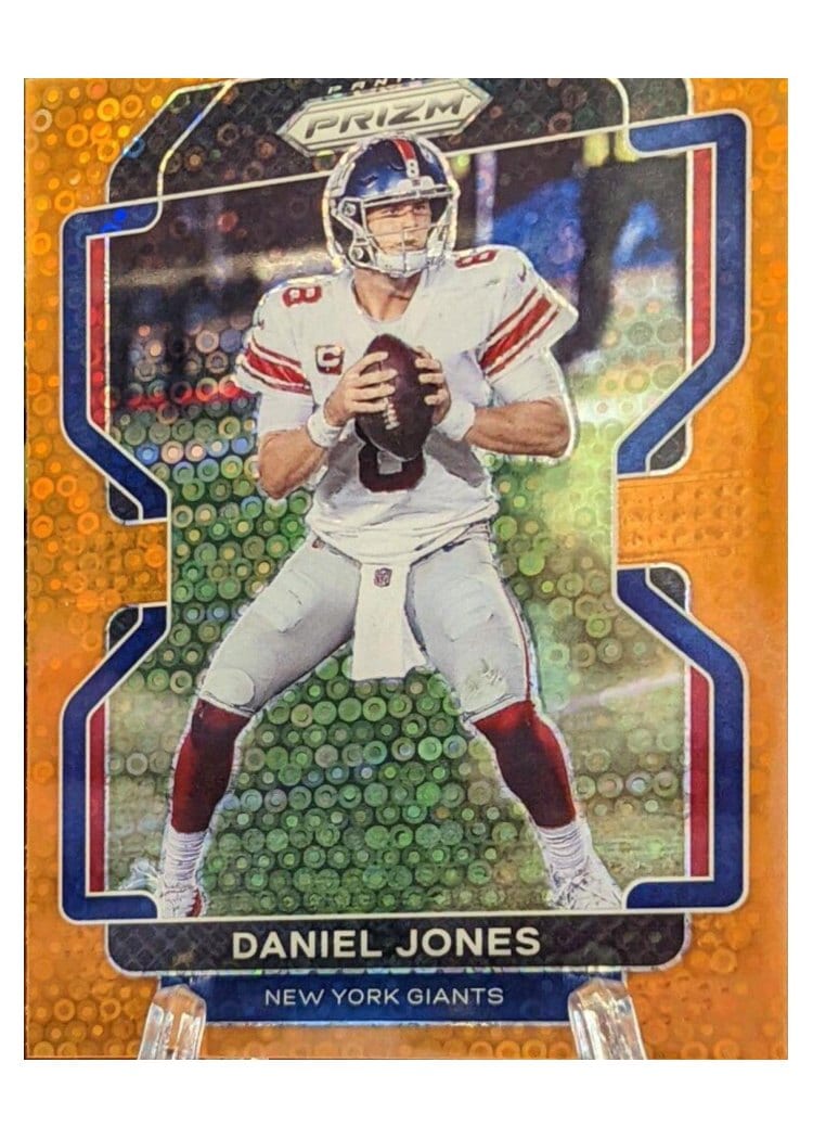 2021 Panini Prizm Base Set Daniel Jones Orange Disco Prizm #231 card
