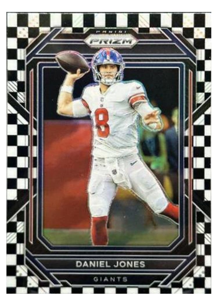 2022 Panini Prizm Base Set Daniel Jones Black White Checker #217 card