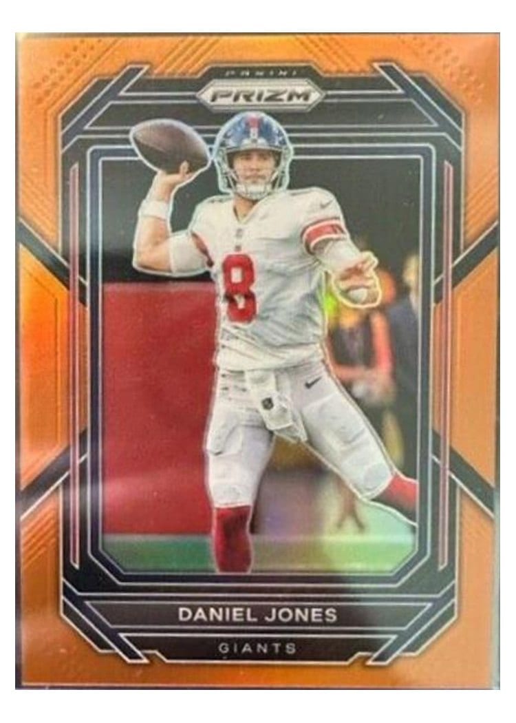 2022 Panini Prizm Base Set Daniel Jones Orange #217 card