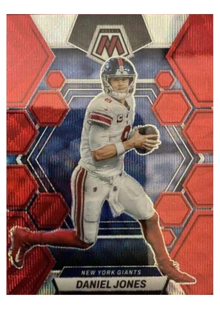 2023 Panini Mosaic Base Set Daniel Jones Red Wave #176 card