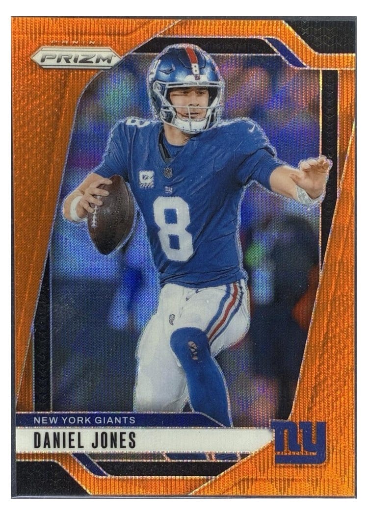2024 Panini Prizm Base Set Daniel Jones Orange Wave #212 card