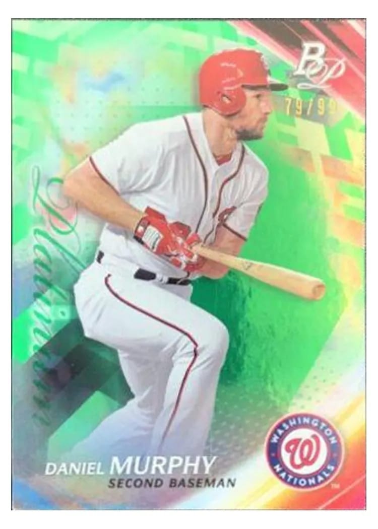 2017 Bowman Platinum Base Set Daniel Murphy #3 card