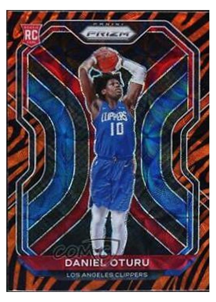 2020-21 Panini Prizm Base Set Daniel Oturu Choice Tiger Stripe Prizm #279 card