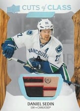 2024-25 Upper Deck Engrained Icons Cuts of Class Relics Daniel Sedin #CC-DS card