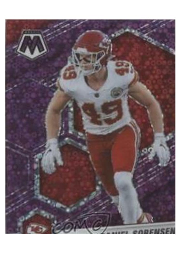 2021 Panini Mosaic Base Set Daniel Sorensen No Huddle Purple Mosaic #7 card