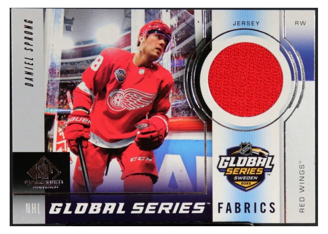 2024-25 SP Game Used 2023 Global Series Sweden Fabrics Daniel Sprong #GSF-DS card
