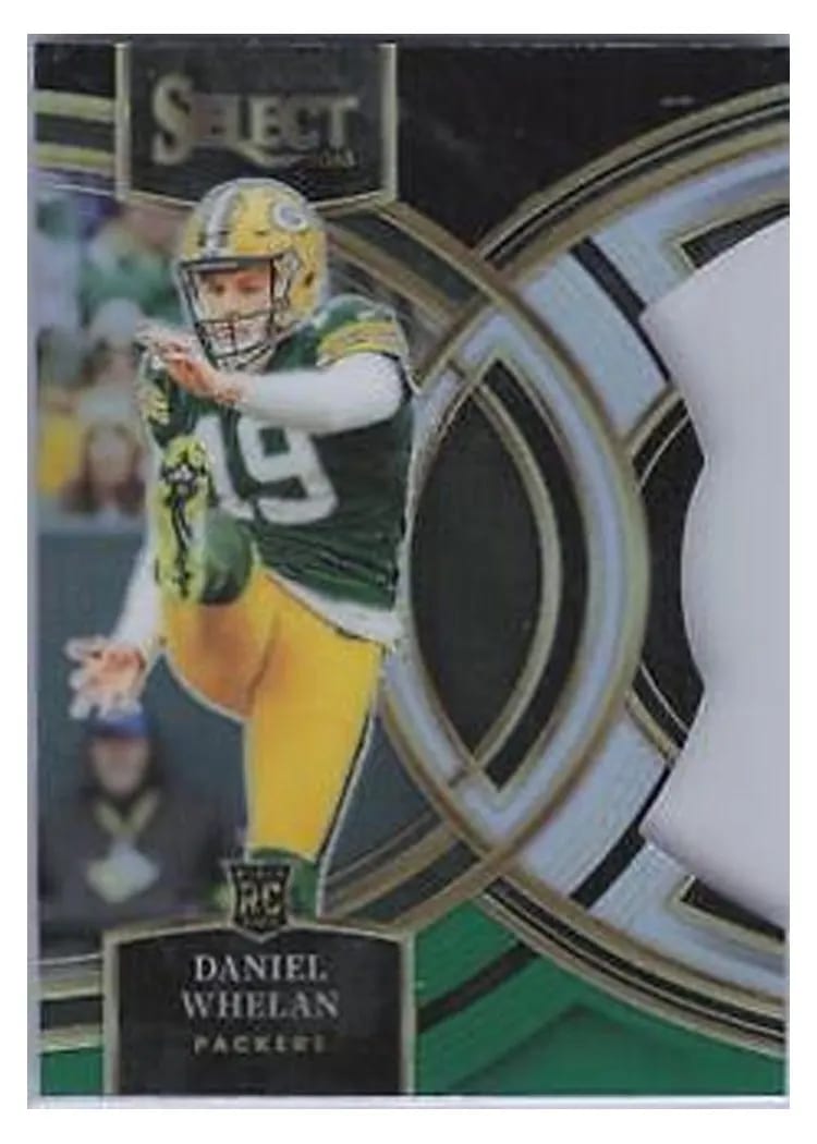 2023 Panini Select Base Set Daniel Whelan Black Green Prizm Die-Cut #161 card