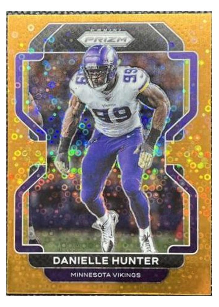 2021 Panini Prizm Base Set Danielle Hunter Orange Disco Prizm #130 card