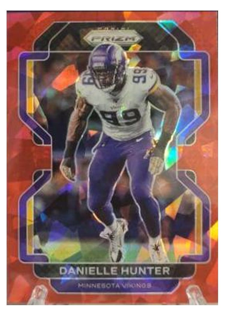 2021 Panini Prizm Base Set Danielle Hunter Red Ice Prizm #130 card