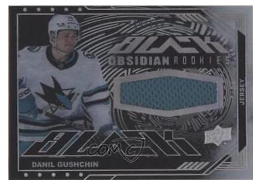 2023-24 SPx UD Black Obsidian Rookie Jerseys Danil Gushchin #ORJ-DG card