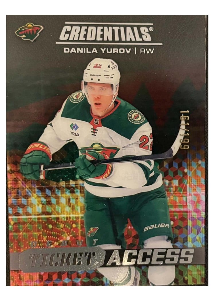 2025-26 Upper Deck Credentials Acetate Debut Ticket Access Danila Yurov #DTAA-DY card