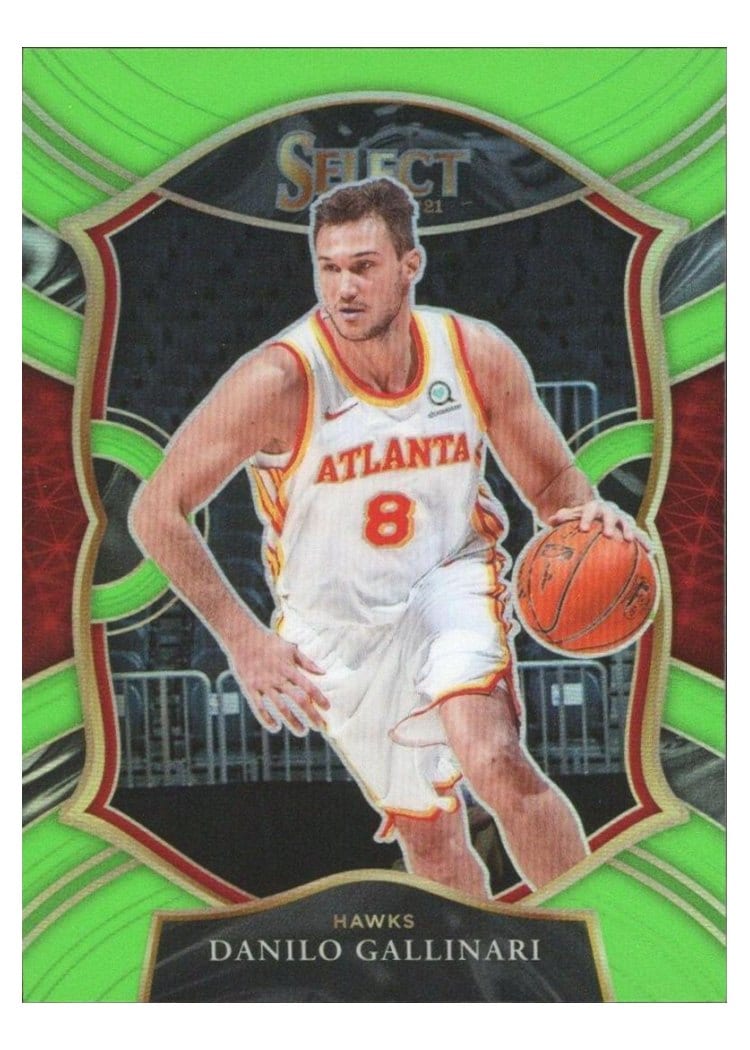 2020-21 Panini Select Base Set Danilo Gallinari Neon Green Prizm #35 card