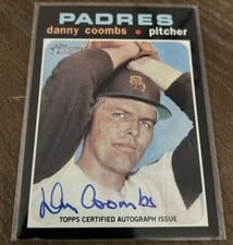 2020 Topps Heritage Real One Autographs Danny Coombs #ROA-DCO card