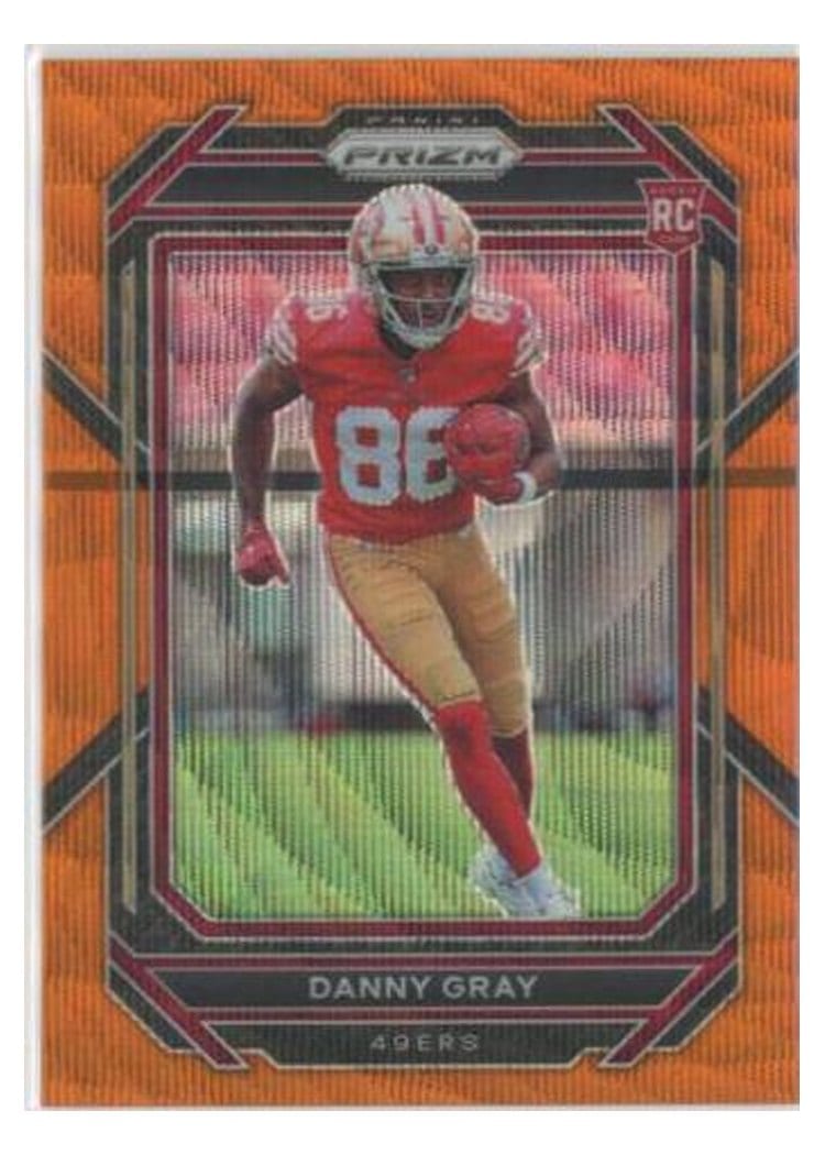 2022 Panini Prizm Base Set Danny Gray Orange Wave #335 card