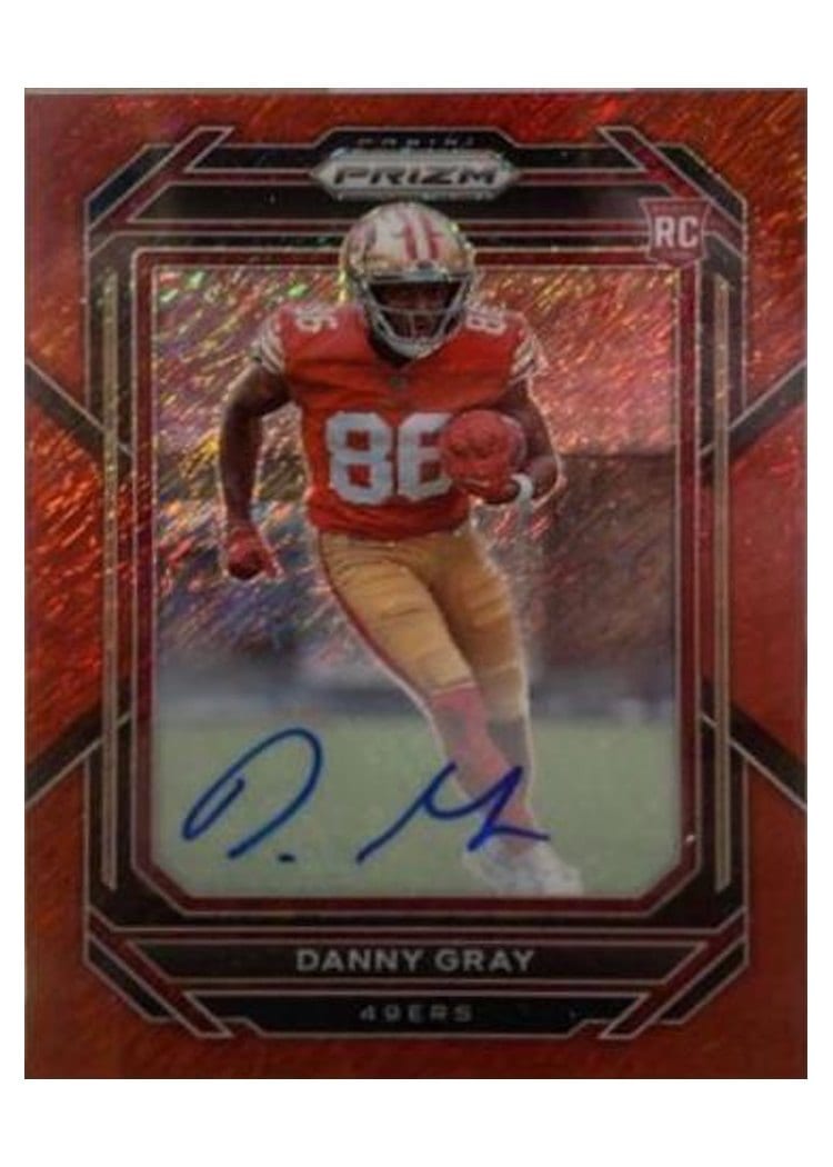 2022 Panini Prizm Base Set Danny Gray Autograph Red Shimmer #335 card