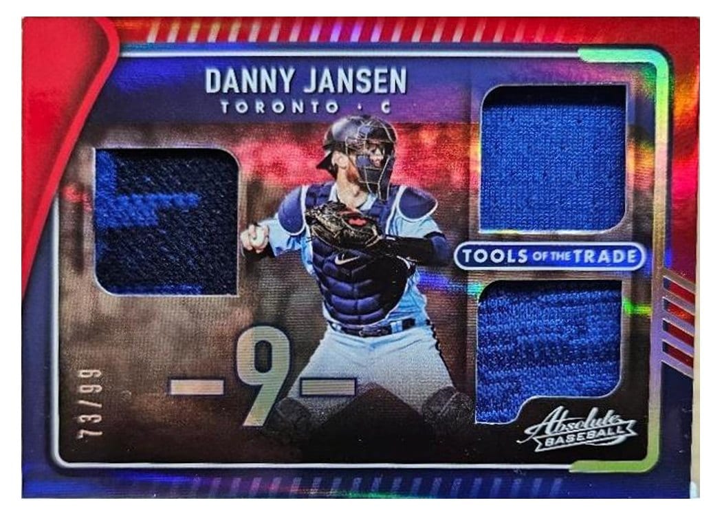 2022 Panini Absolute Tools of the Trade 3 Swatch Danny Jansen #TTT3-DJ card