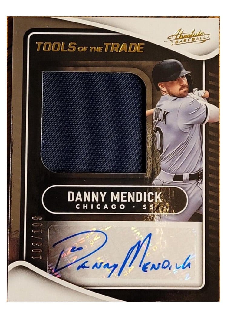 2022 Panini Absolute Tools of the Trade Jumbo Swatch Signatures Danny Mendick #TTJS-DM card