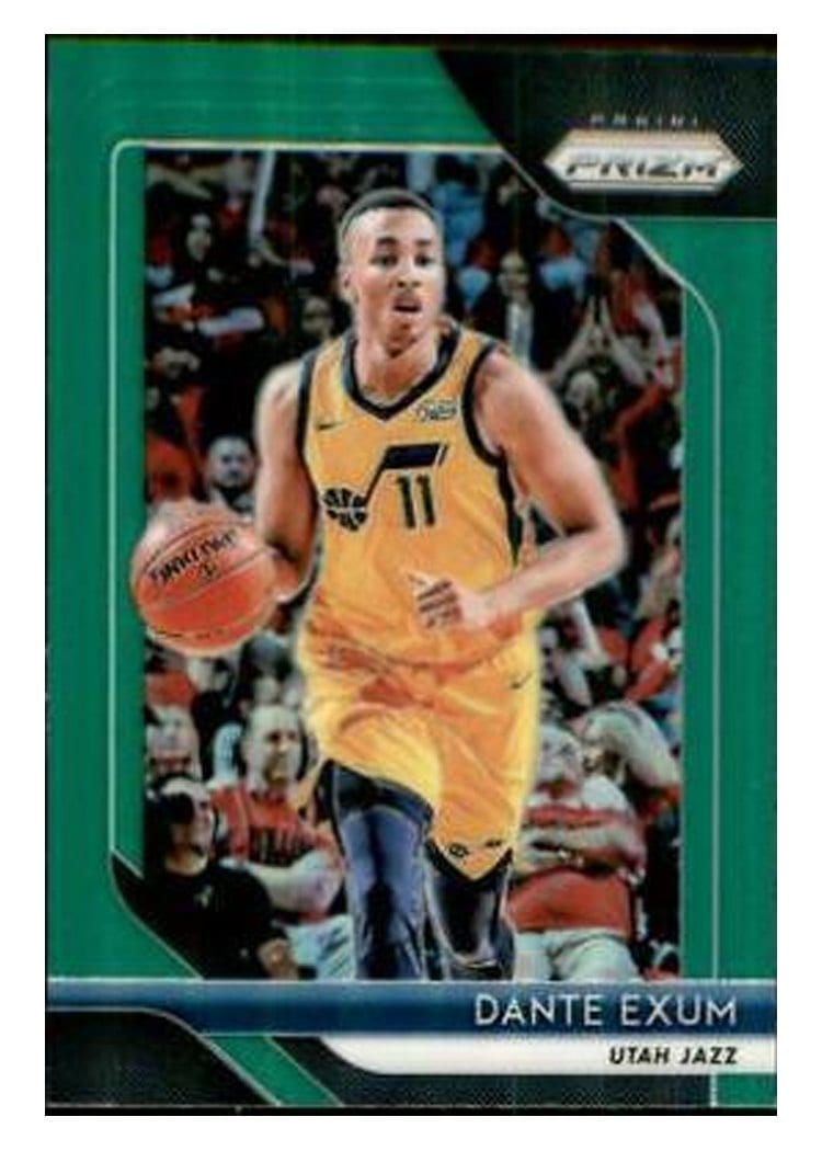 2018-19 Panini Prizm Base Set Dante Exum Green Prizm #163 card
