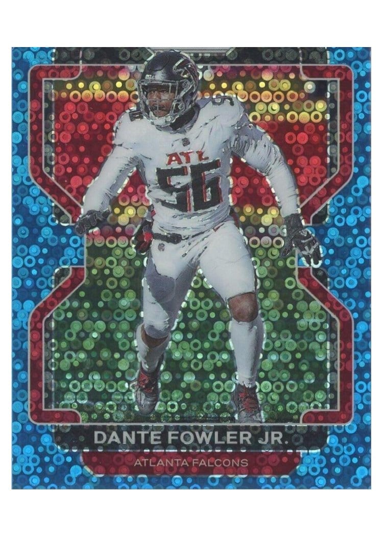 2021 Panini Prizm Base Set Dante Fowler Jr. Blue Shimmer #327 card