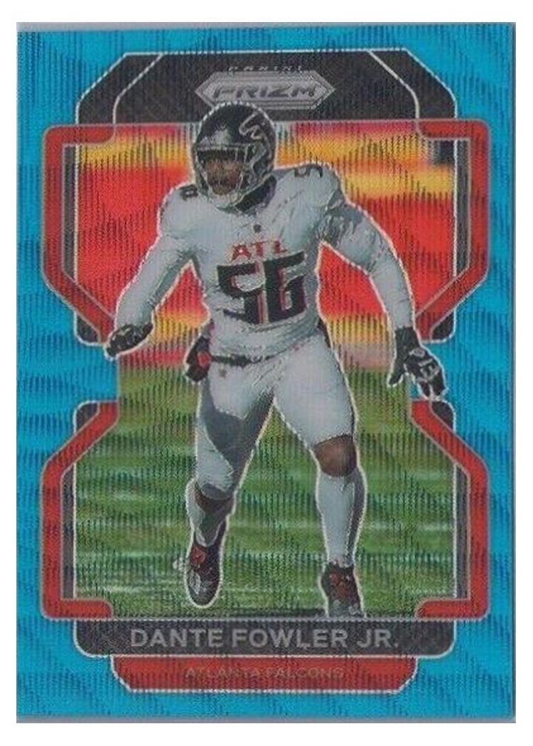 2021 Panini Prizm Base Set Dante Fowler Jr. Blue Wave Prizm #327 card