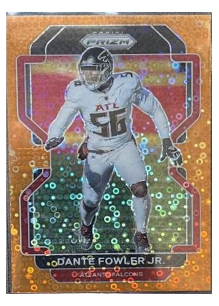 2021 Panini Prizm Base Set Dante Fowler Jr. Orange Disco Prizm #327 card
