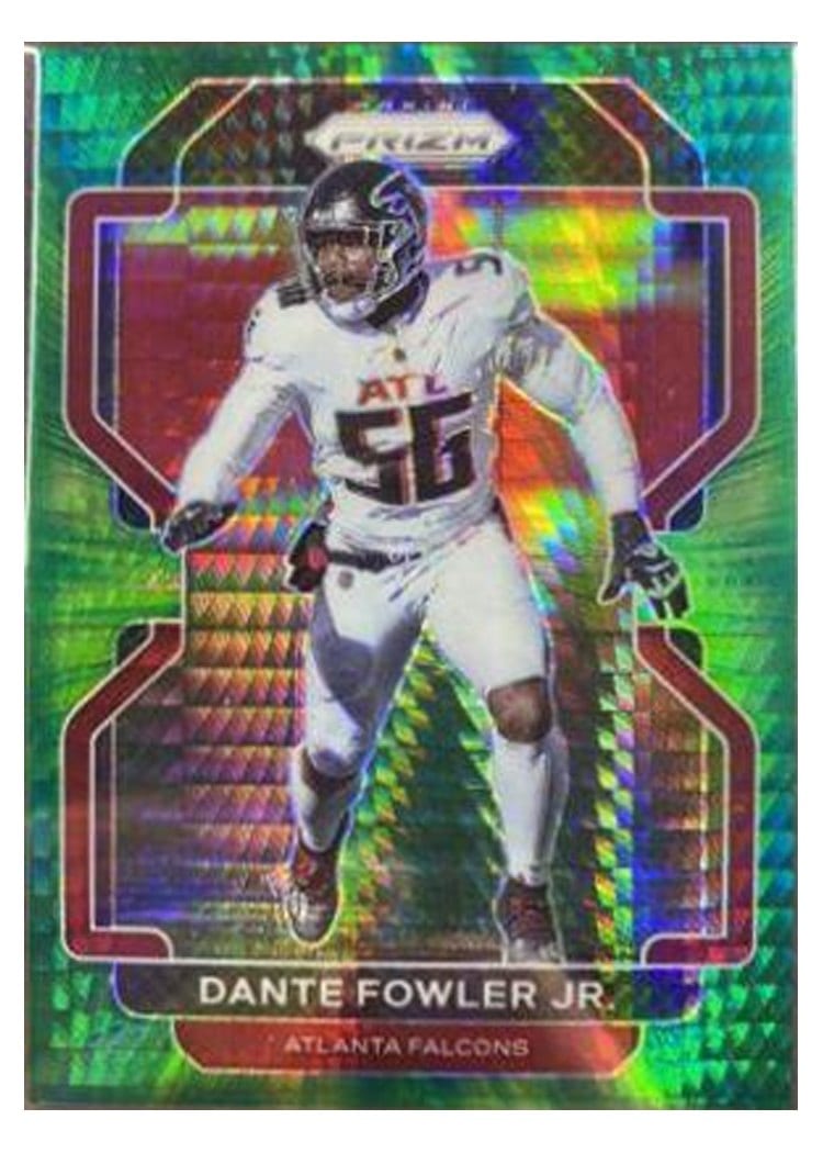 2021 Panini Prizm Base Set Dante Fowler Jr. Green Prizm #327 card