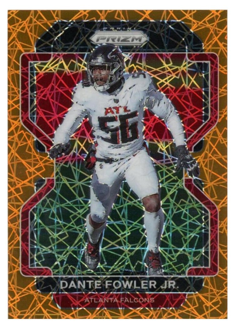 2021 Panini Prizm Base Set Dante Fowler Jr. Orange Lazer Prizm #327 card