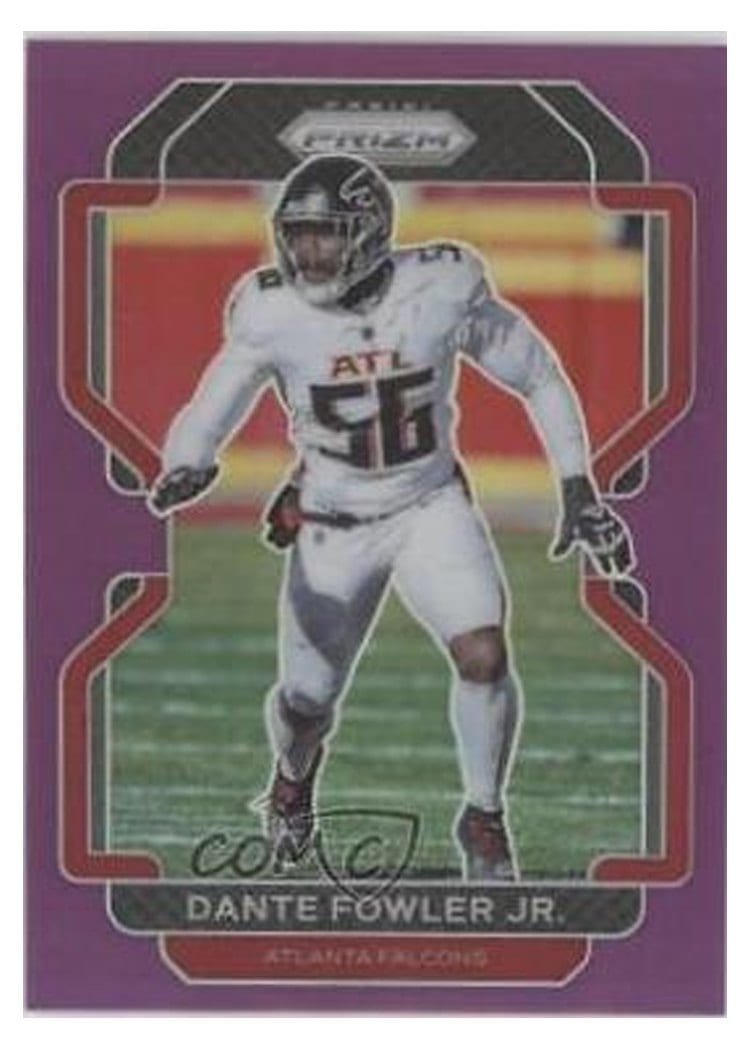 2021 Panini Prizm Base Set Dante Fowler Jr. Purple Prizm #327 card