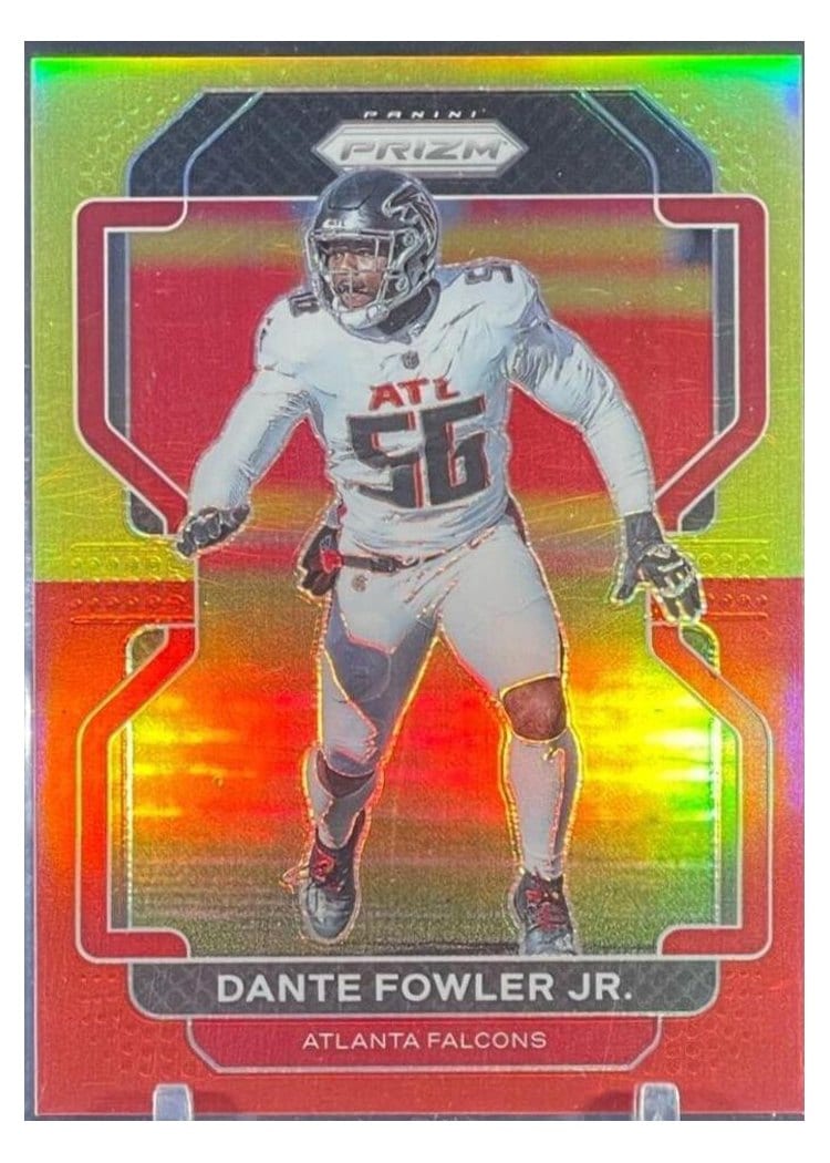 2021 Panini Prizm Base Set Dante Fowler Jr. Red Prizm #327 card