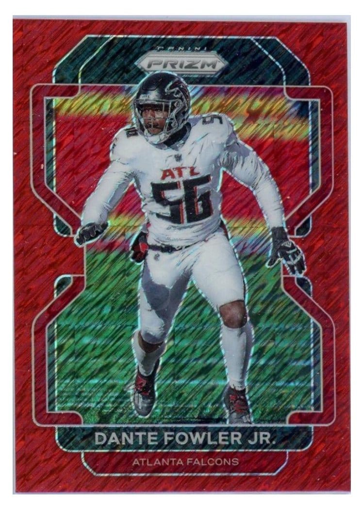 2021 Panini Prizm Base Set Dante Fowler Jr. Red Shimmer #327 card